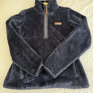 Columbia Fireside Sherpa 1/4 Zip Navy Blue Fleece,